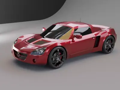 Opel speedster sport car 3D model