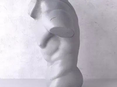 Male Torso Sculpture 3D model