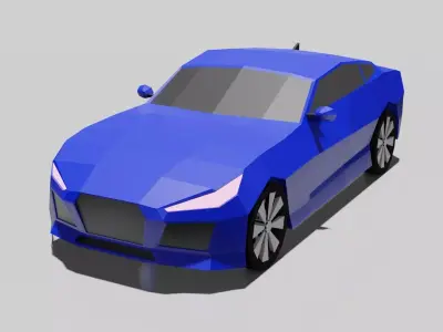 sport car model low poly Low-poly 3D model