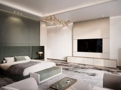 Modern Luxury Bedroom 3D model