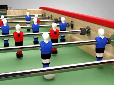 Table Football game - Babyfoot -  3D model