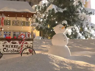 Christmas Food Cart 3D model