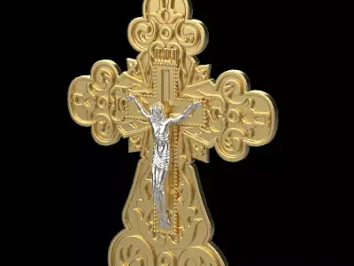Jesus Cross Pendant 8980 3D print model