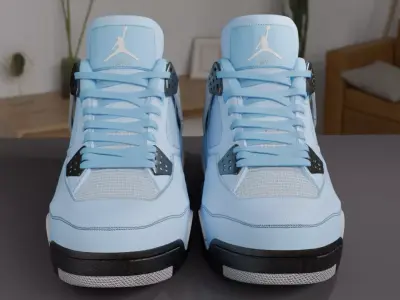 Nike Air Jordan 4- BLUE 3D model