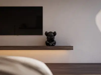 Bedroom Minimalism Style Interior 3D model