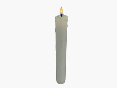 Antique Victorian Candle Low-poly 3D model