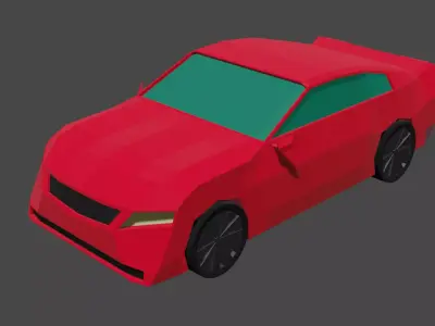 Low poly car concept for game Low-poly 3D model