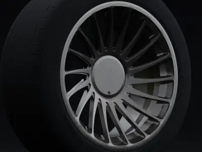 3SDM 004 Aftermarket Wheel Low-poly 3D model