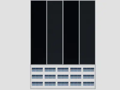 Rooftop Lightweight Solar Construction Type-4 3D model
