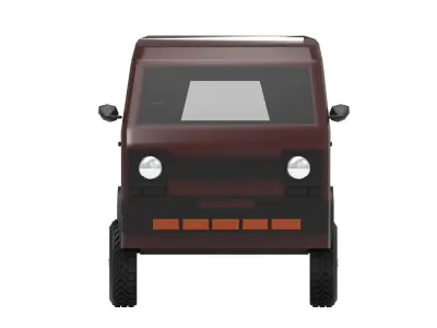 Japanese Workhorse Low-poly 3D model