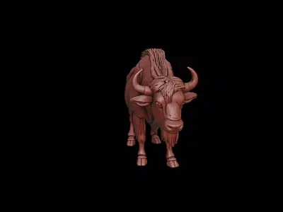 Bison Animal Sculpture 3D print model
