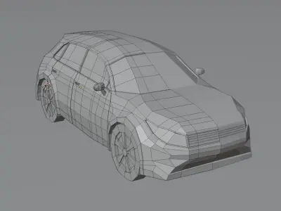 Low Poly Car Low-poly 3D model shop