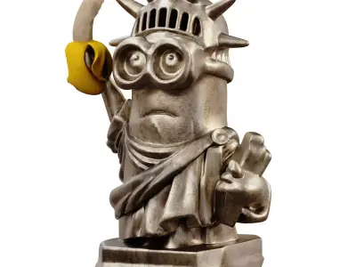 Banana Liberty Statue set 769 Low-poly 3D model