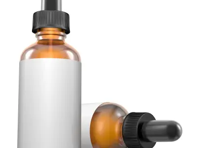 Orange Eye Dropper Bottle 3D model