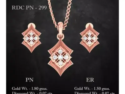 Pendant Earrings combo - 299 3D print model