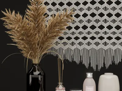 Boho decorative set 3D model