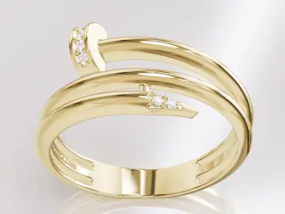 Jewelry Diamond Ring Model RG86 Free 3D print model