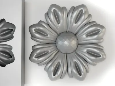 Flower - silicone or plaster mold 3D print model 3D print model