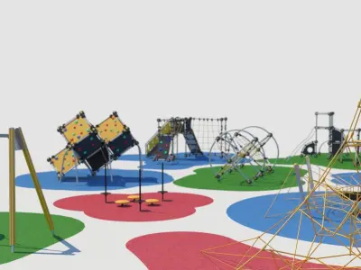 Modern playground 3D model