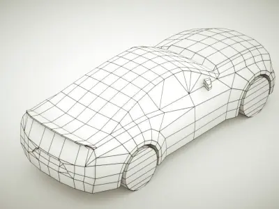 Generic Muscle-car v1 Low-poly 3D model