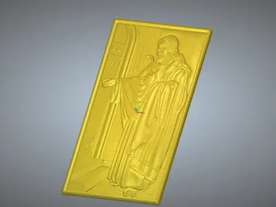 jesus christ door  3D model