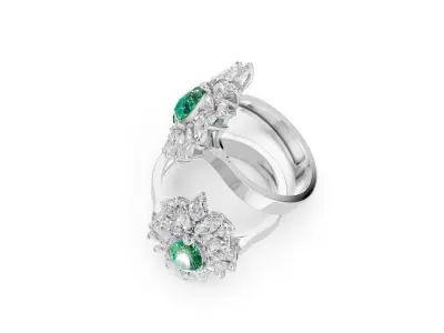 Citrine Luxury Gem Set Ring   CJR 002 3D print model