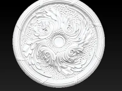 Rose 8 decorative ceiling medallion 3D model