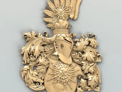 Coat of arms decorative 009 3D model