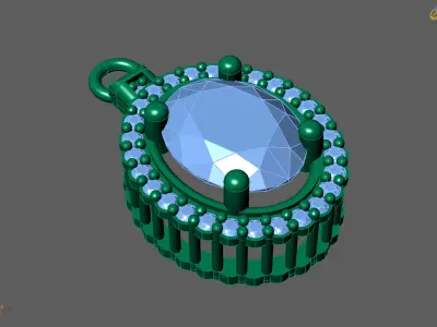 Women Pendants 3DM STL Pendant Renders Details 3D print model 3D print model