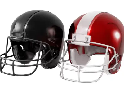 American Football Helmet Low-poly 3D model purchase
