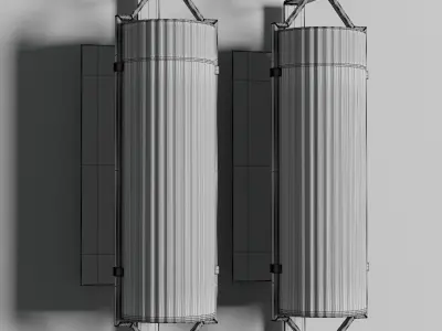 ITALIAN OPALINE GLASS SCONCES CIRCA 1950 wall lamp Low-poly 3D model