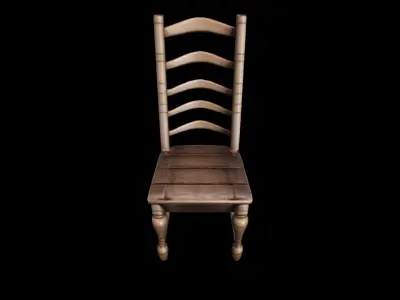 3d Model  Ladderback Chair Isolated On High Render 3D model buy