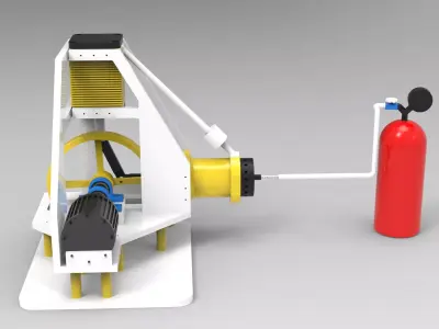 3KW Stirling Engine Generator  3D model