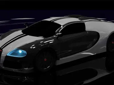 bugatti 3D model Subdivision ready