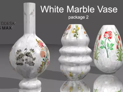 White Marble Vase  Low-poly 3D model