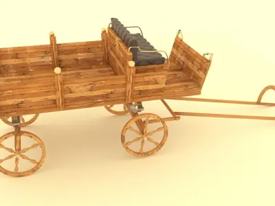 Pony Carriage 3D model