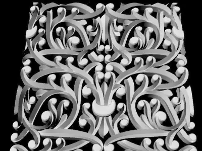 Central decor ornament for furniture 3D model 557
