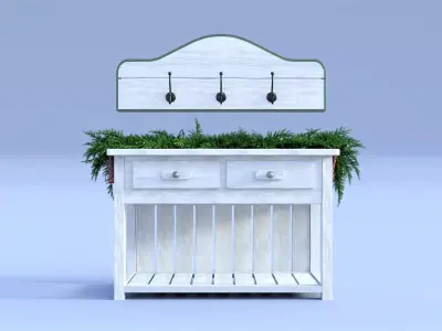 Christmas Board And Console Table  Low-poly 3D model