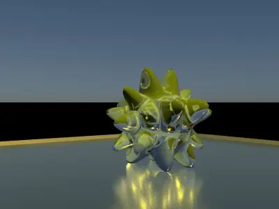 Glass decorative star Free 3D model