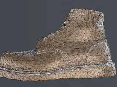 RED WINGS SHOES PBR Low-poly 3D model