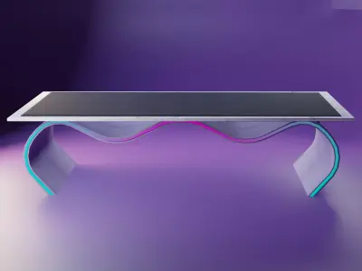 Modern Luxury Futuristic Desk Table Low Poly 3D model