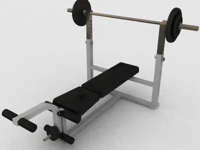 Weight Lifting Bench Low-poly 3D model