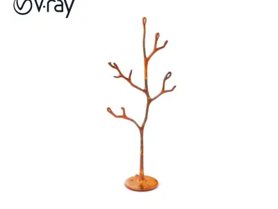 Rustic Metal Tree Model Pack  Accent Decor Stand Low-poly 3D model