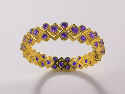 Gold Diamond Pattern Bracelet 3D print model