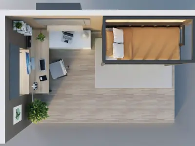 Bedroom interior 3D model