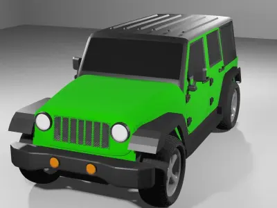 Jeep Wrangler-Green 3D model