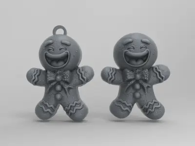 christmas smile cookie decor  3D print model