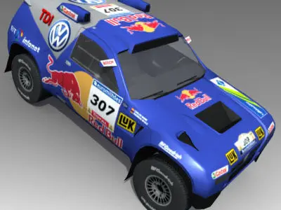 Dakar Rally Low-poly cars 3D Model Pack
