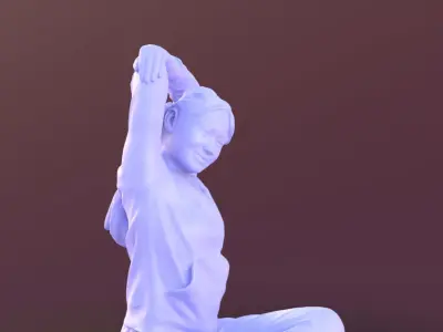 Francine 10335 - Stretching Sport Girl Low-poly 3D model