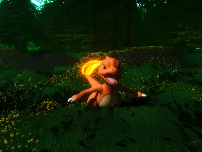 Charmeleon-Animated Low-poly 3D model